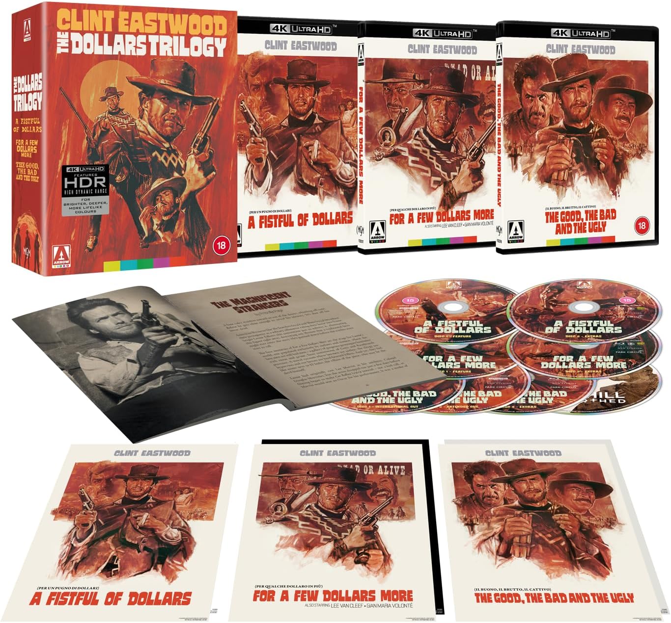 The Dollars Trilogy - Limited Edition (Import UK) (4 4K Ultra HD + 4 Bonus Disc + Booklet) (*Audio)