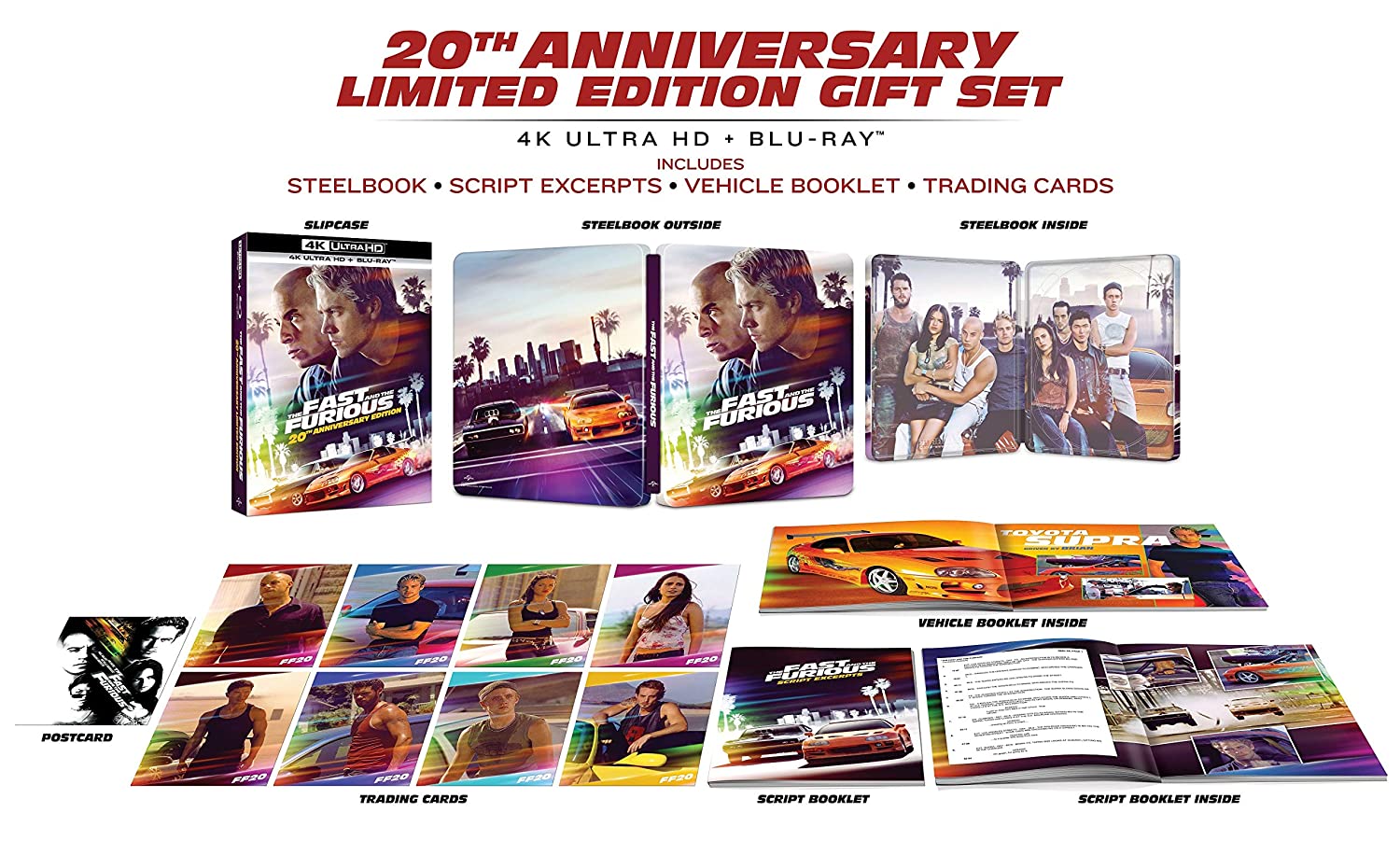 Fast and Furious - 20° Anniversario Limited Edition (4K Ultra HD + Blu-Ray Disc - SteelBook)