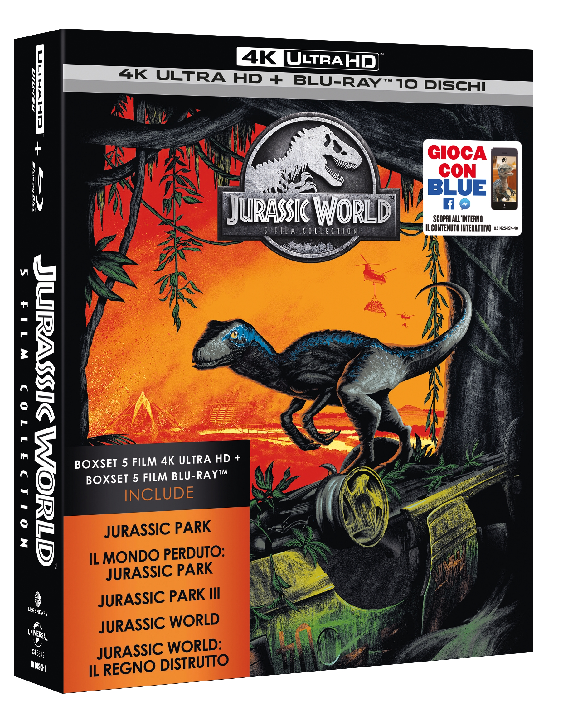 Jurassic 5 Film Collection (5 4K Ultra HD + 5 Blu-Ray Disc)