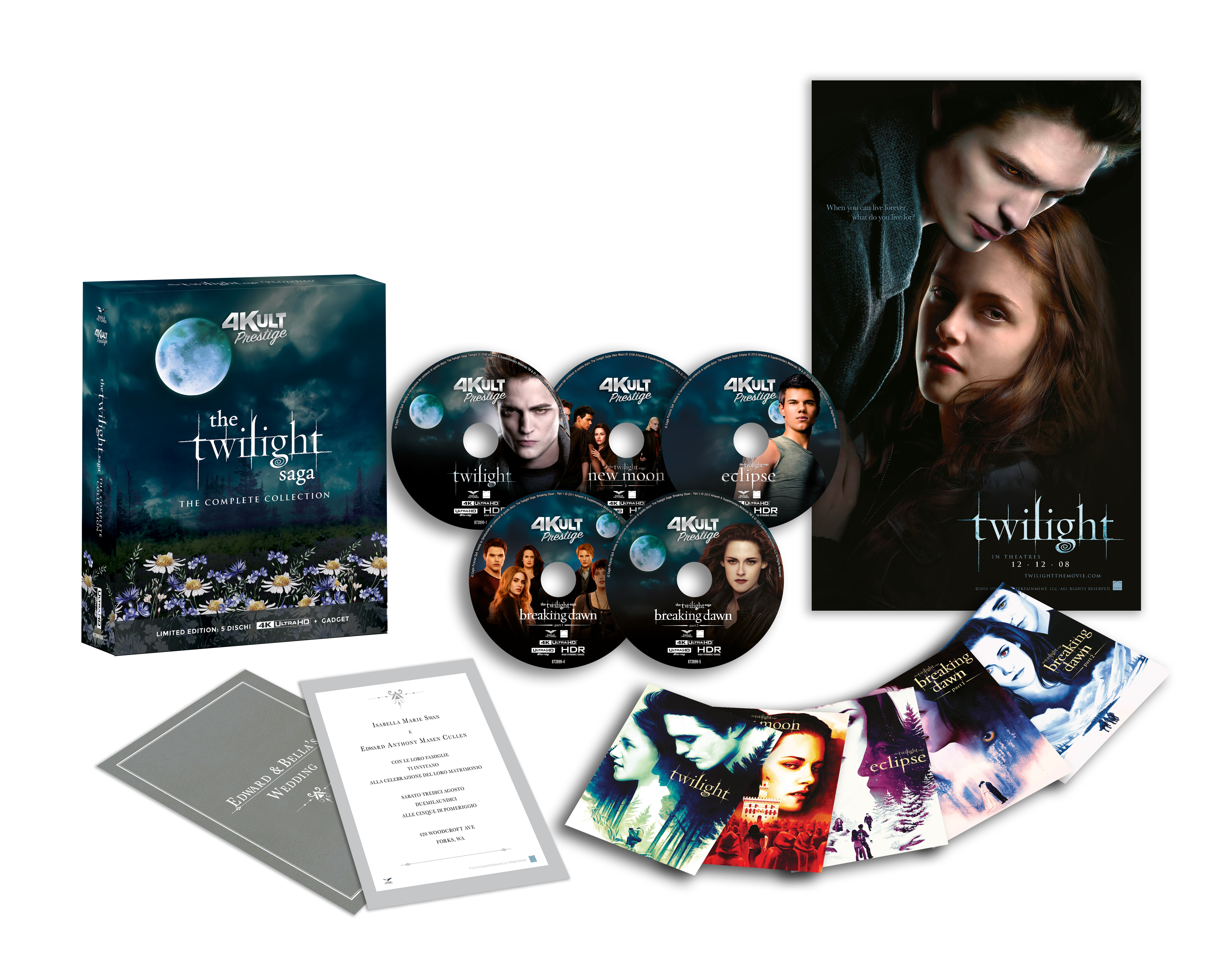 The Twilight Saga - The Complete Collection (4Kult Prestige) (5 4K Ultra HD + Gadgets)