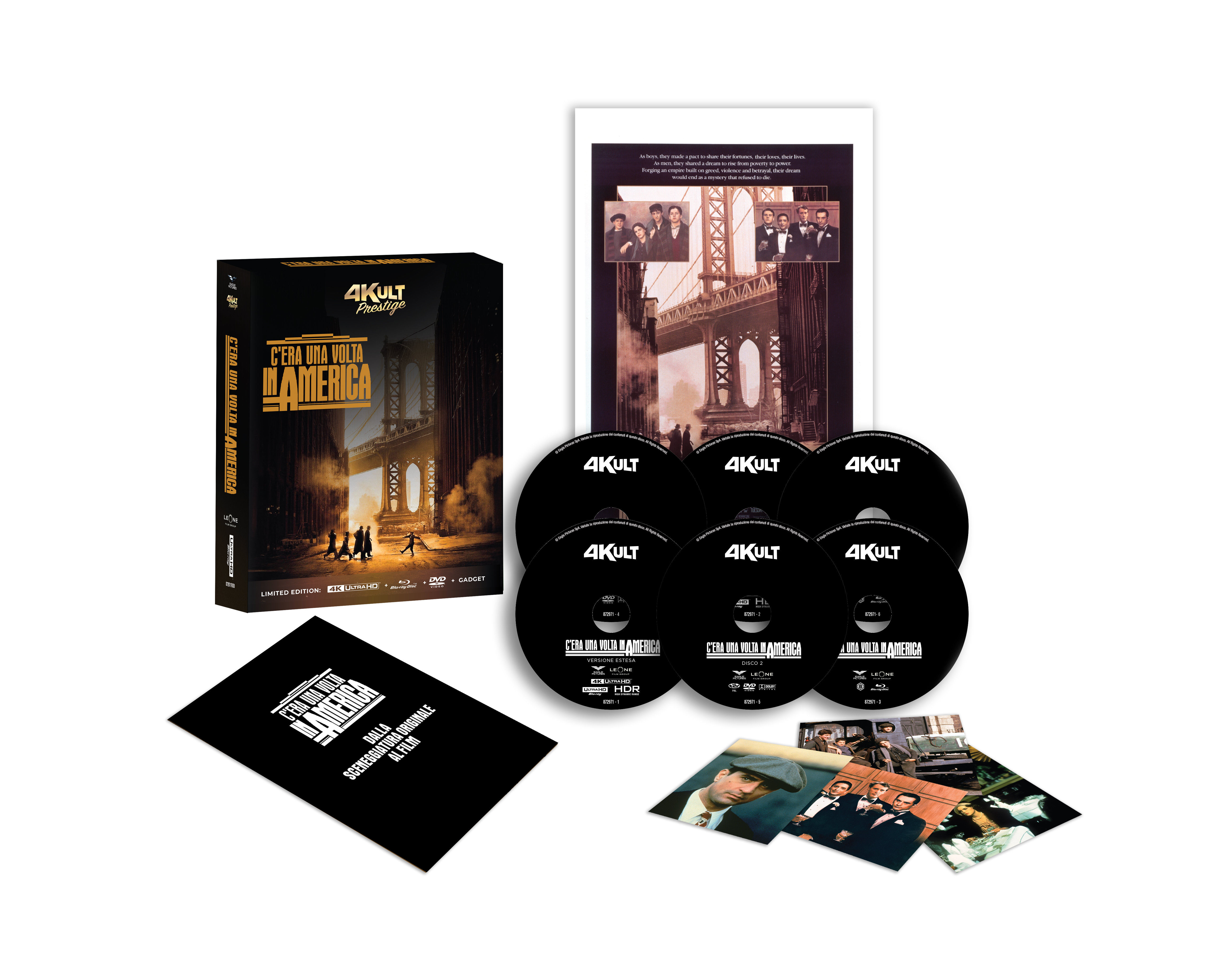 C'era una volta in America (4Kult Prestige) (2 4K Ultra HD + 2 Blu-Ray Disc + 2 DVD + 4 Card)