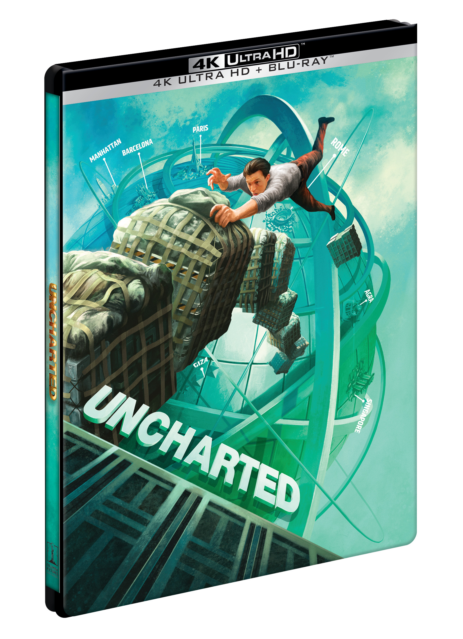 Uncharted (4K Ultra HD + Blu-Ray Disc + Segnalibro - SteelBook)