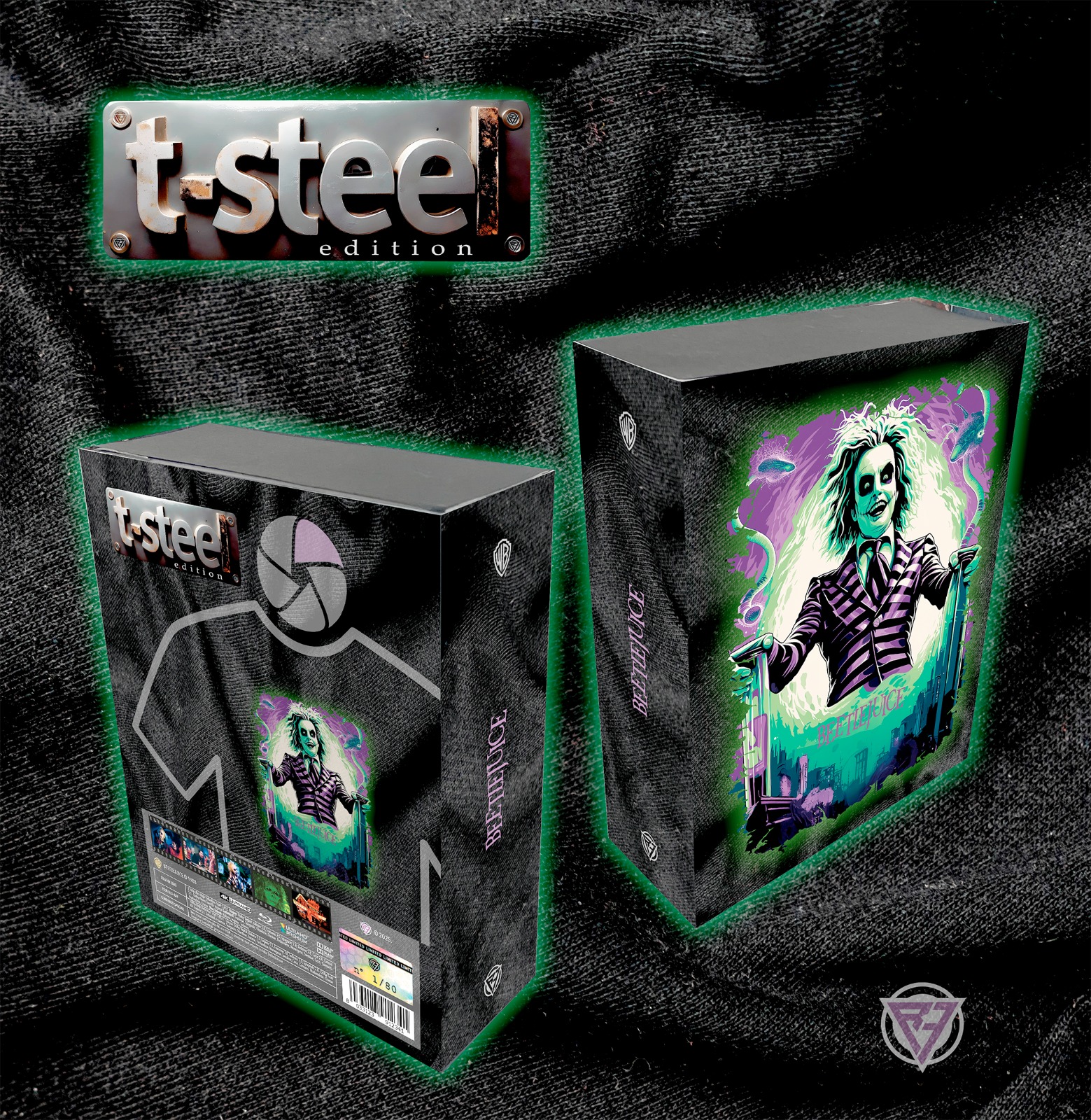 Beetlejuice - Spiritello Porcello - T-Steel (4K Ultra HD + Blu-Ray Disc + Maglietta - SteelBook)