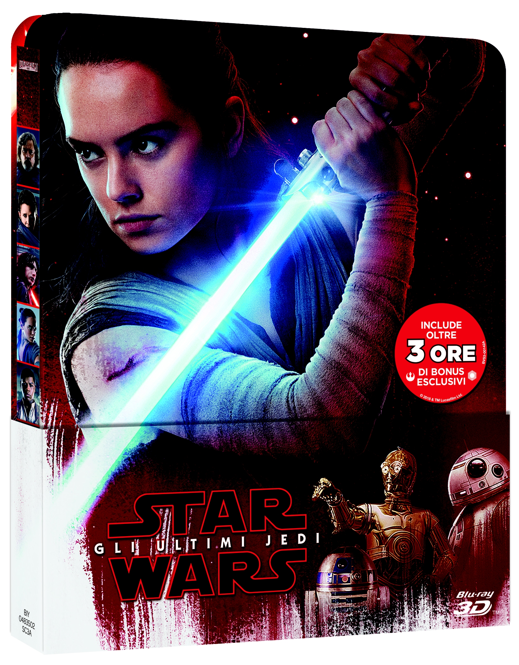 Star Wars Episodio VIII - Gli ultimi Jedi (Blu-Ray 3D + Blu-Ray Disc + Disco Bonus - SteelBook)
